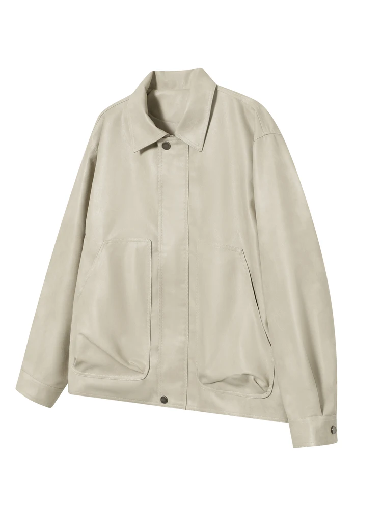 

Blazeclo Ретро двойная молния большая ket PU мотоциклетная куртка модный бренд для поездок на работу свободная посадка длинное пальто све