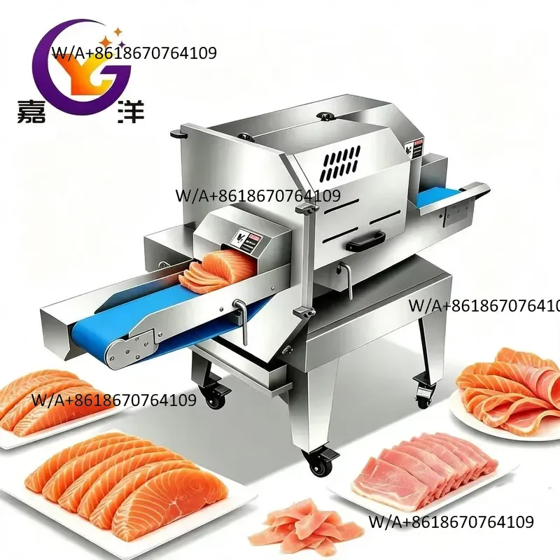 JIAYANG New 220V Adjustable Thickness Cooked Meat Cutter Multi-purpose Industrial Beef Slicer
