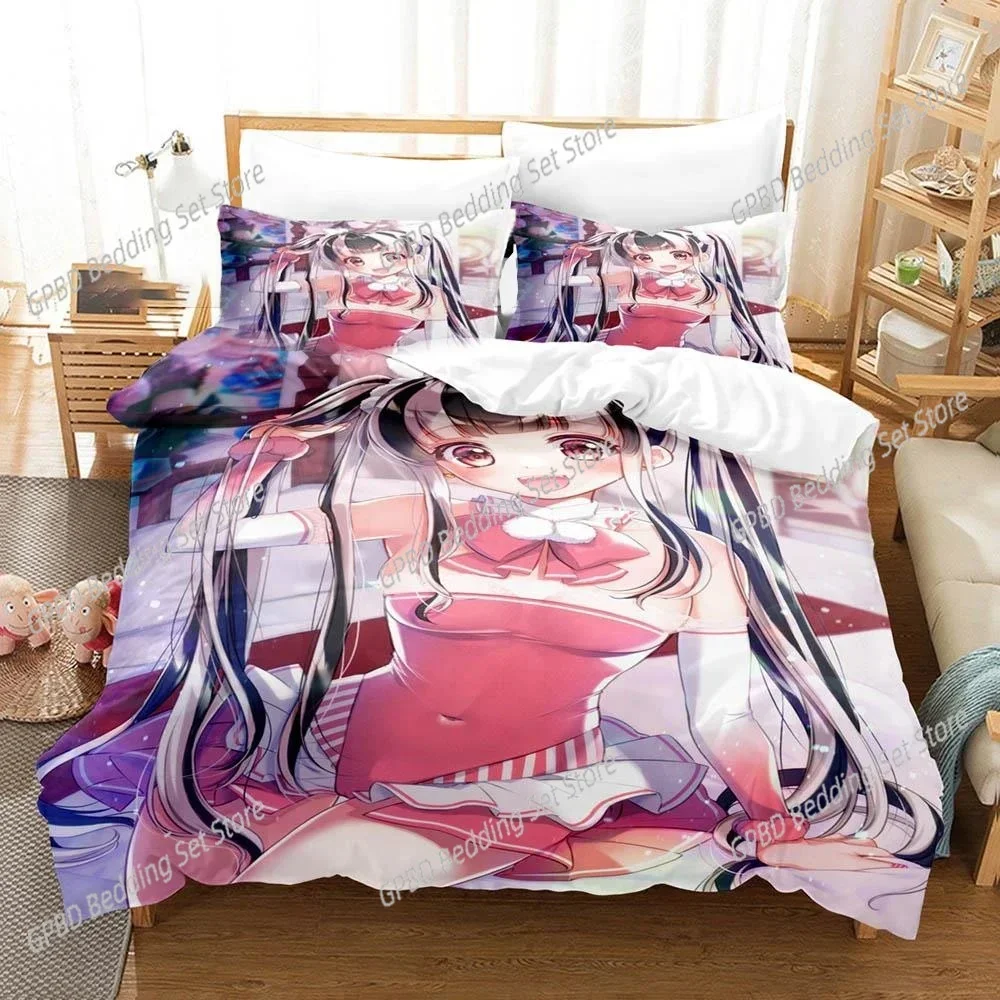 Luxury  New Anime Raise A Suilen Reona Nyubara Bedding Set Boys Girls Twin Queen Size Duvet Cover Pillowcase Bed Home Textile