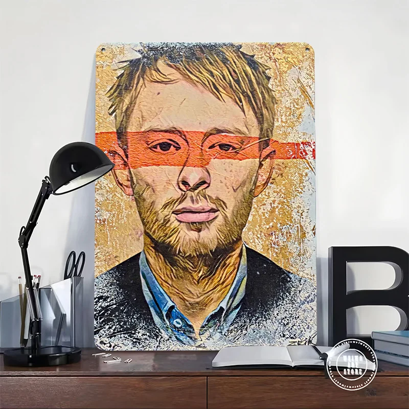 Paranoid Android 3D Texture Metal Poster Customized Wall Art Tin Sign Gift for Mancave Office Decor Room Garage Accessories Home