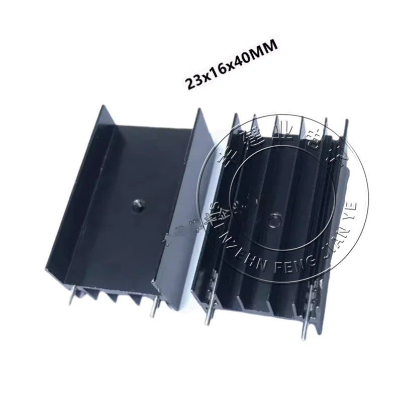 5PCS TO247 TRANSISTOR MOS TUBE DEDICATED HEAT SINK 23 * 16 * 40MM HEAT SINK BLOCK ALUMINUM BLACK WITH NEEDLE TO3P