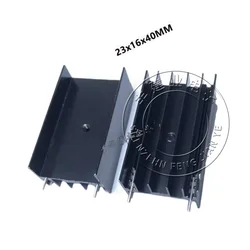 5PCS TO247 TRANSISTOR MOS TUBE DEDICATED HEAT SINK 23 * 16 * 40MM HEAT SINK BLOCK ALUMINUM BLACK WITH NEEDLE TO3P