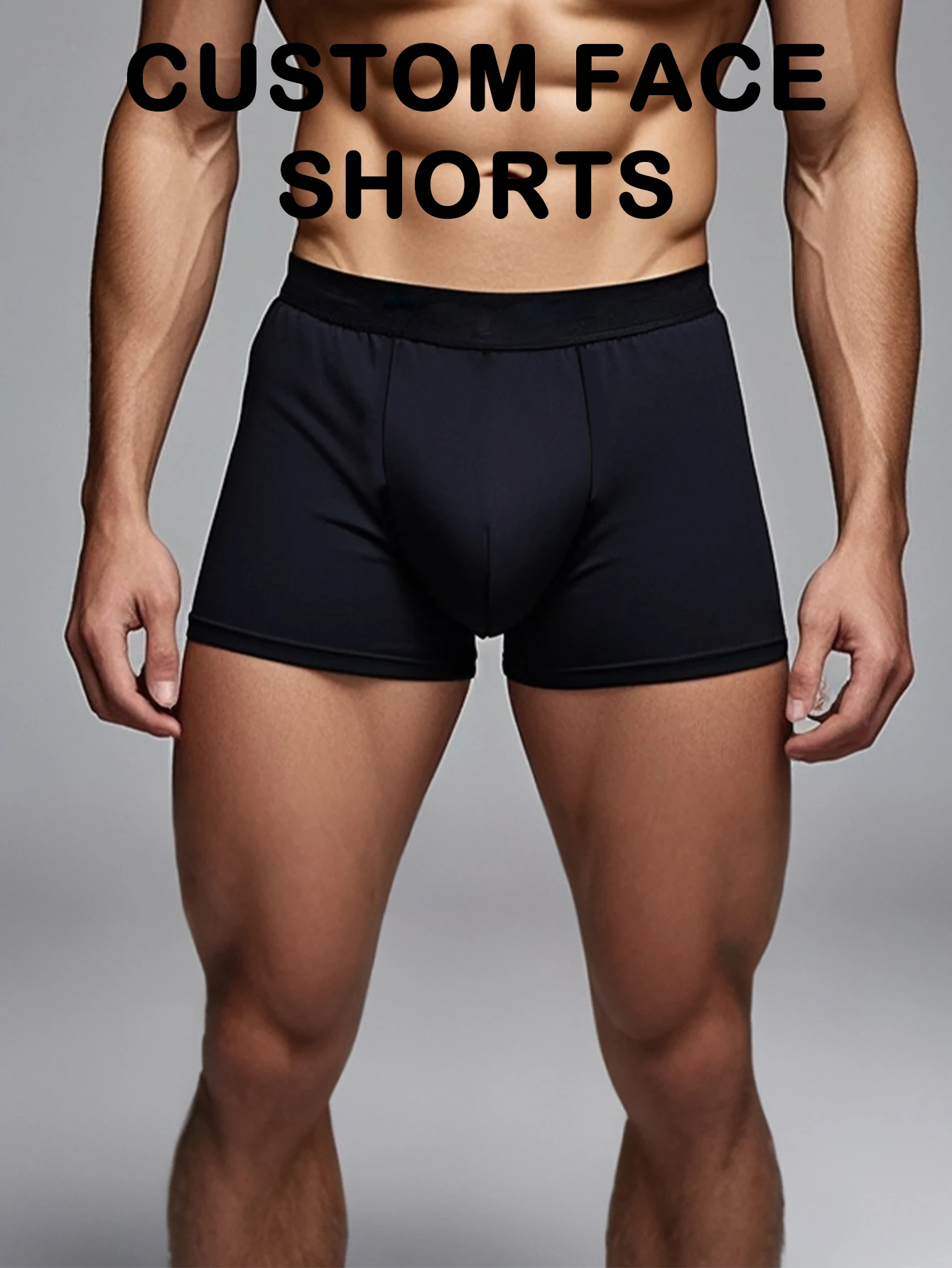 Customizable 1-Pack Sexy Men's Boxer Shorts with Portrait Design for Valentine's Day And Anniversaries Comfortable Elastic Fit f