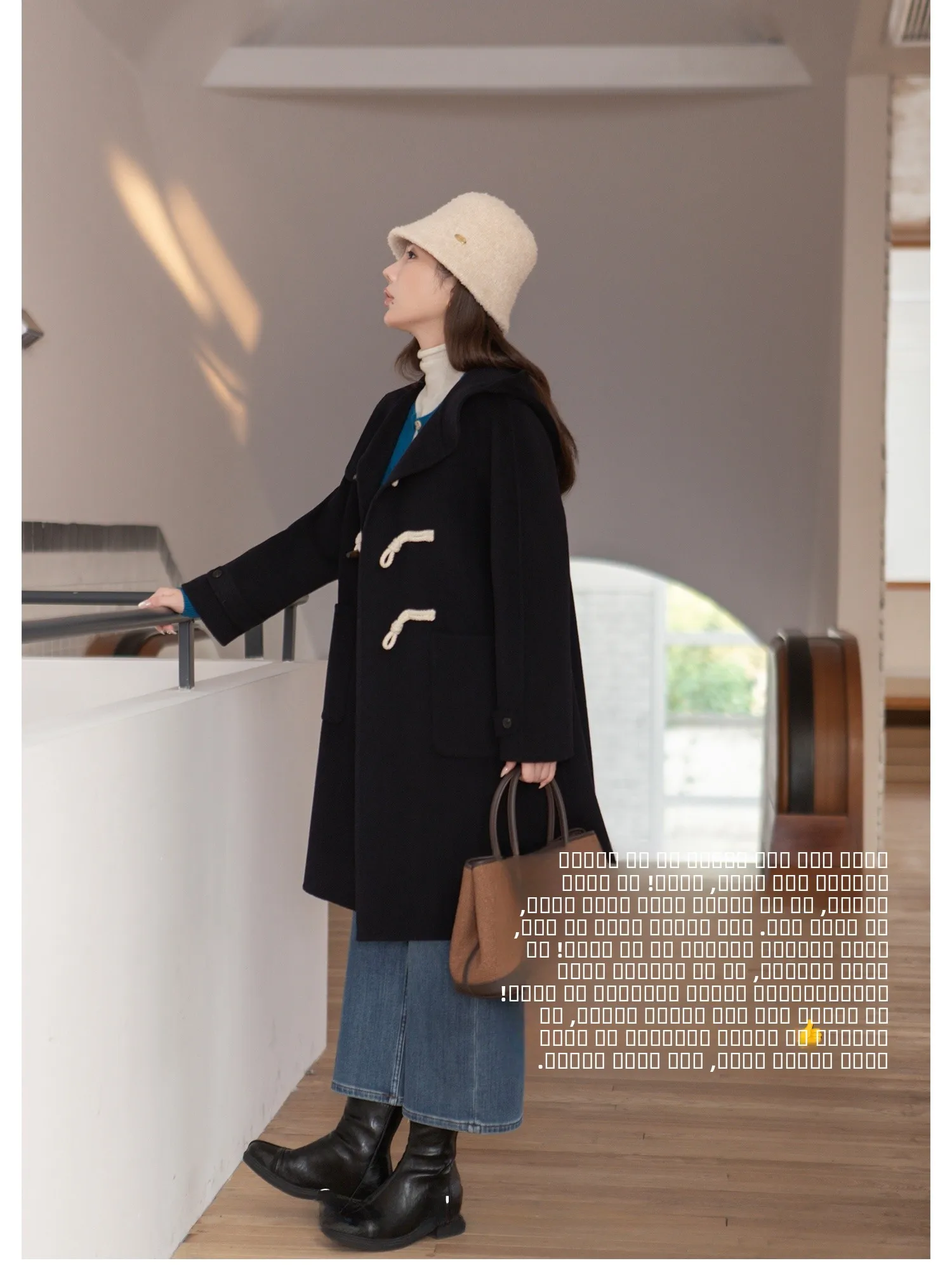 

Пальто Surehouse Te из 100% шерсти с капюшоном, зимняя верхняя одежда на пуговицах, классический дизайн для женщин, производство Китай