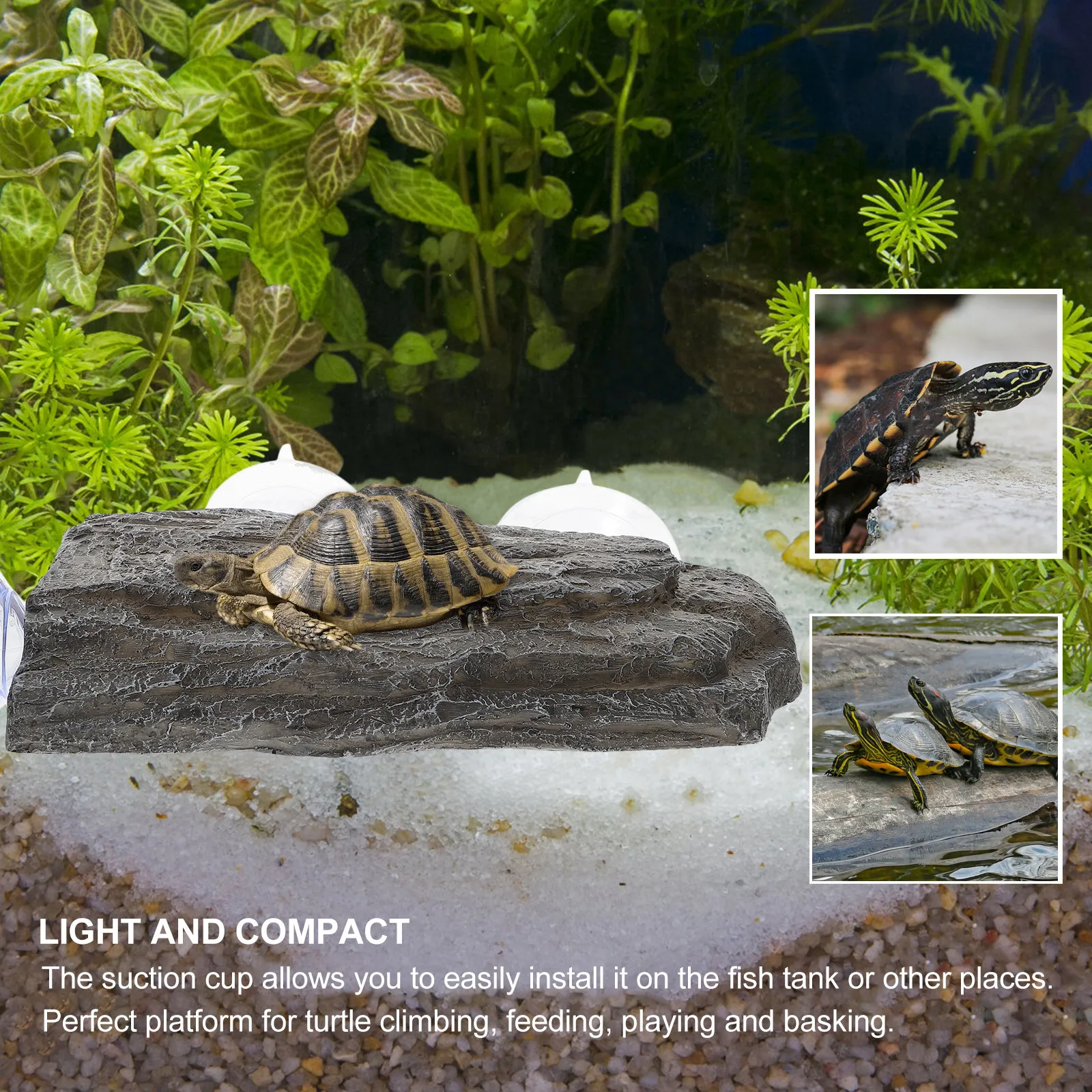 

Платформа для погружения водных черепах с мощными присосками, пандус-укрытие для черепах, декор для аквариума, аксессуары для террариумов, для рыб