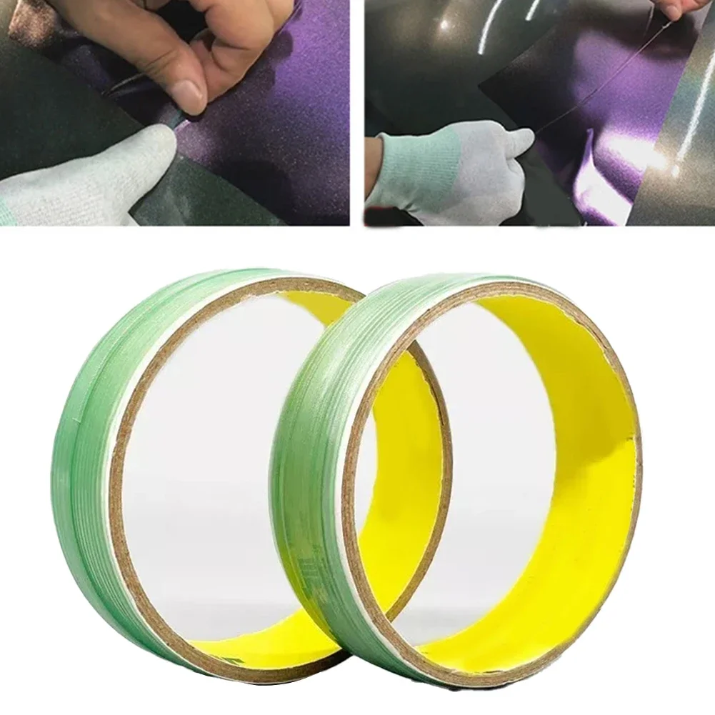 5M 2 Rolls Foil Cutting Tape Safe Finish Line Tape Car Vinyl Wrapping Film Cutting Tape Foil Cutting Tape Auto Repair Tool