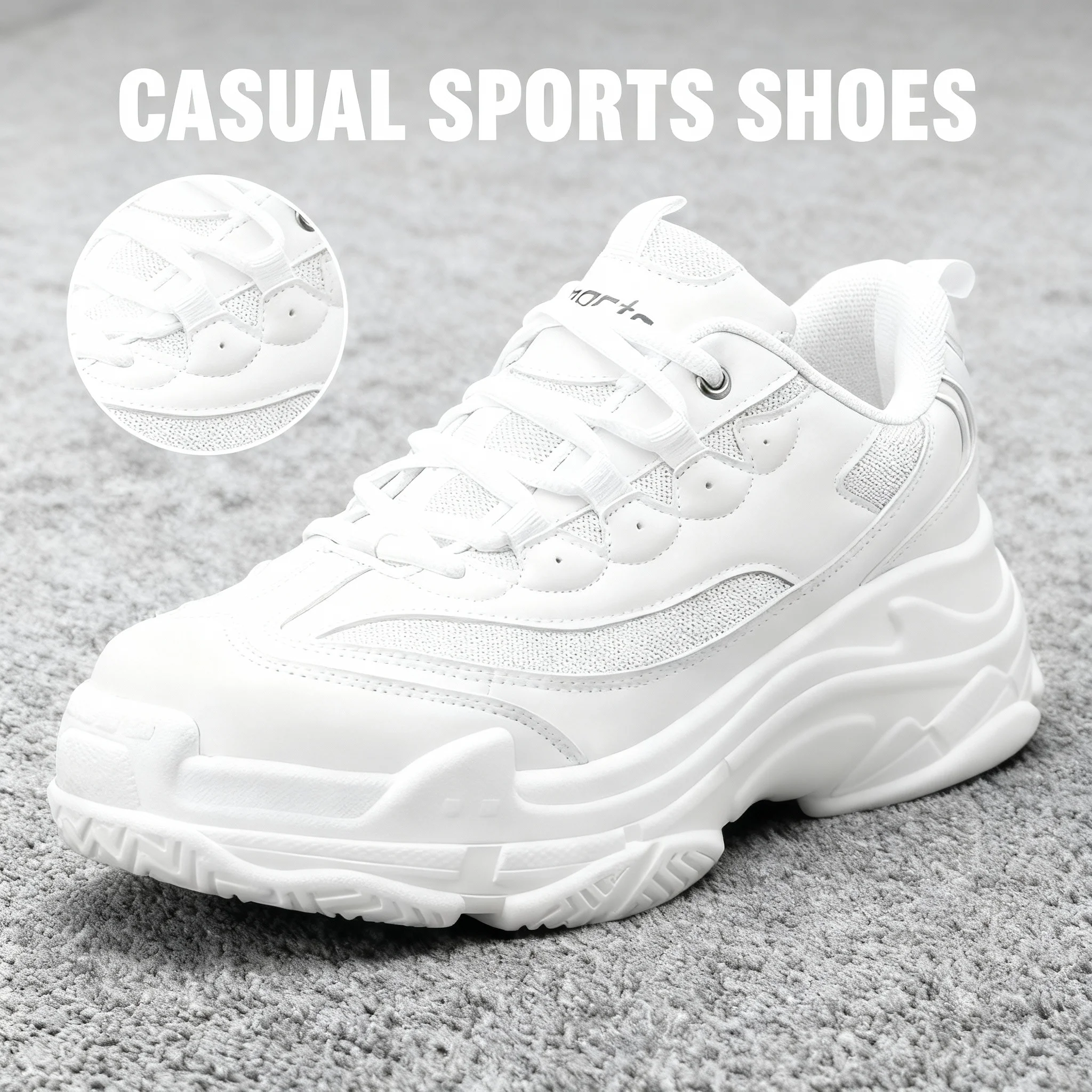 Casual Sports Shoes Soft Sole Breathable Daily Commute Outdoor Walking Men Casual Comfort Women Fashion Versatile Sneakers
