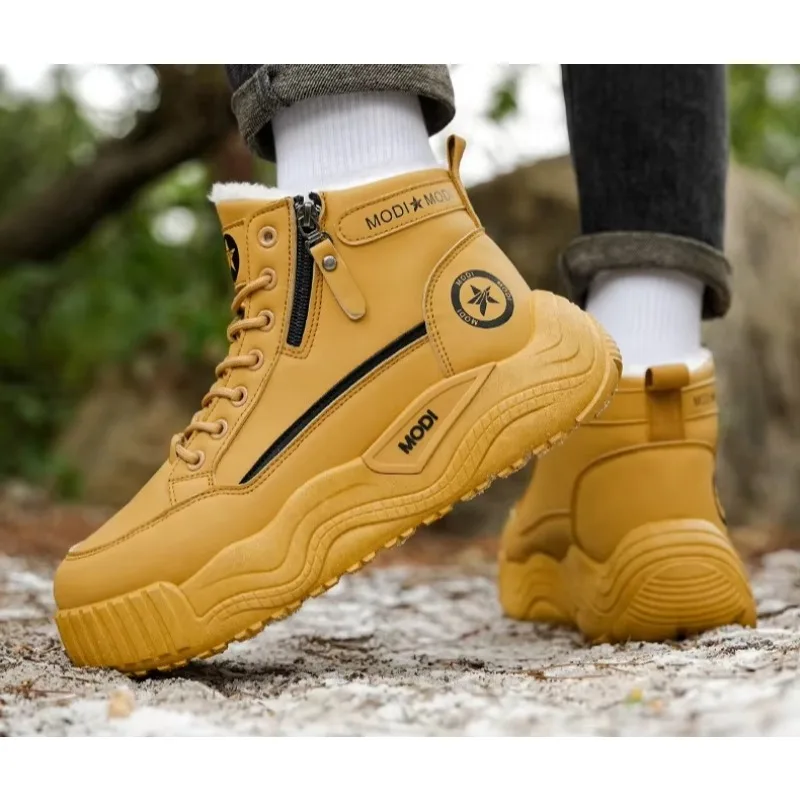 Hot selling winter fleece warm men's snow boots thick men's cotton shoes cotton boots