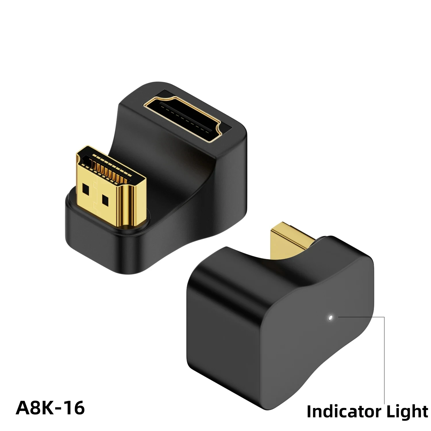 360° U-Shape HDMI 2.1 Male-to-Female Adapter 8K@60Hz
