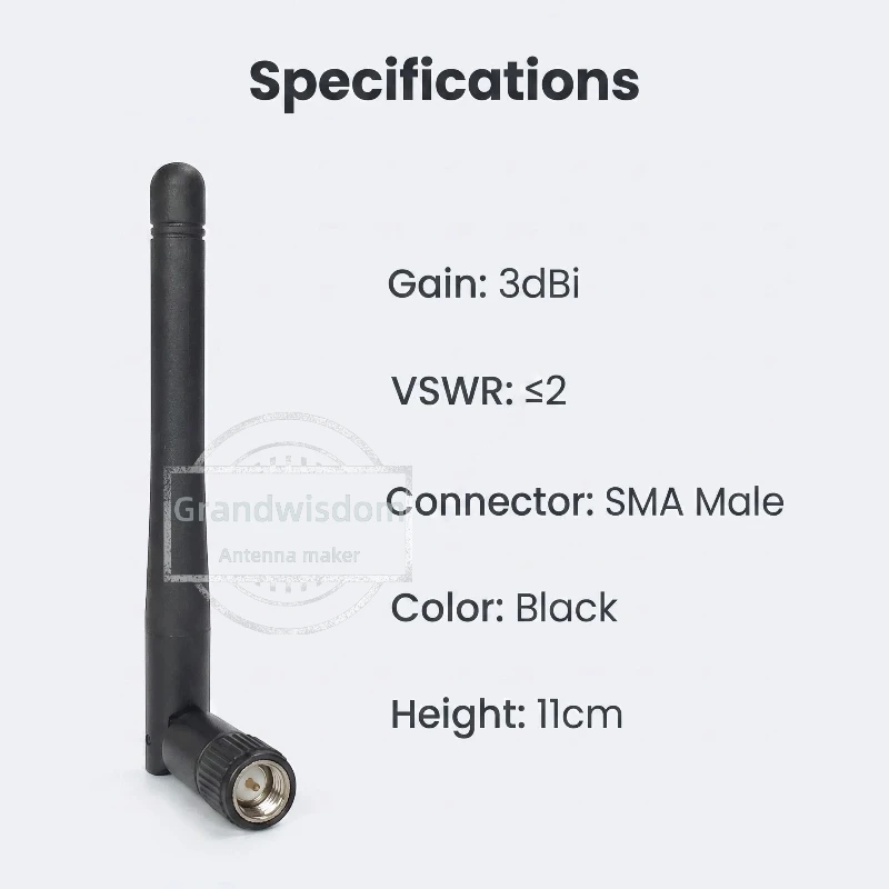 5 Stück 433MHz Antenne 3dBi Hochleistungs-SMA-Stecker und PX1 zu Buchse Kabel Loar LoRaWAN Meshtastic Netzwerk-Signalempfänger – Detail 6