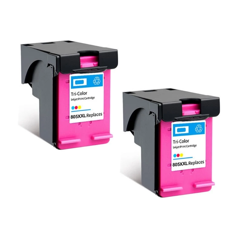 805XL Remanufactured Color Inkjet Cartridge for HP DeskJet 1210 1212 XXL Capacity for Cost Effective Printing