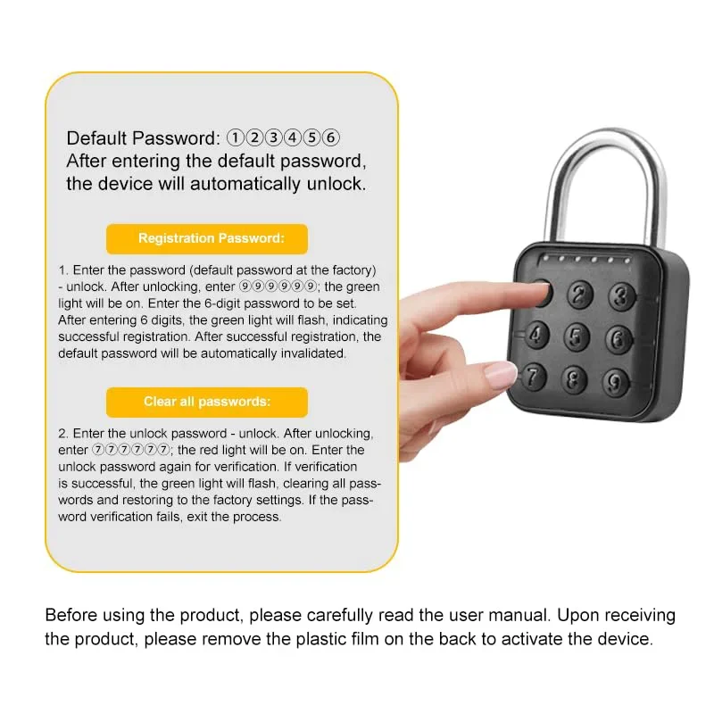 KERUI مقاوم للماء قفل بكلمة مرور قفل مجمع قفل قفل الباب بدون مفتاح للمنزل أمن الأمتعة حقيبة قفل مضاد للسرقة #5