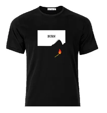 

Burn T Shirt Fire Art Funny Gift Kids Woman Men