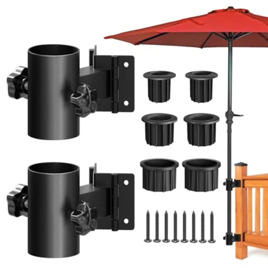 

Stainless Steel Umbrella Deck Mount, Heavy Duty Patio Umbrella Holder, Fits Umbrellas up to 2" , Patio Umbrella Base, Can be Mo