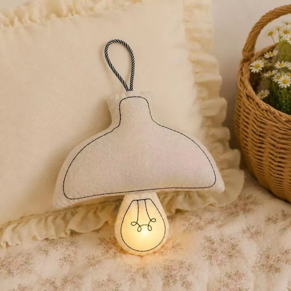 Cotton Bedroom Nightlight USB Rechargeable Three-color Adjustable LED Bedside Lamp Children's Room Ambient Light
