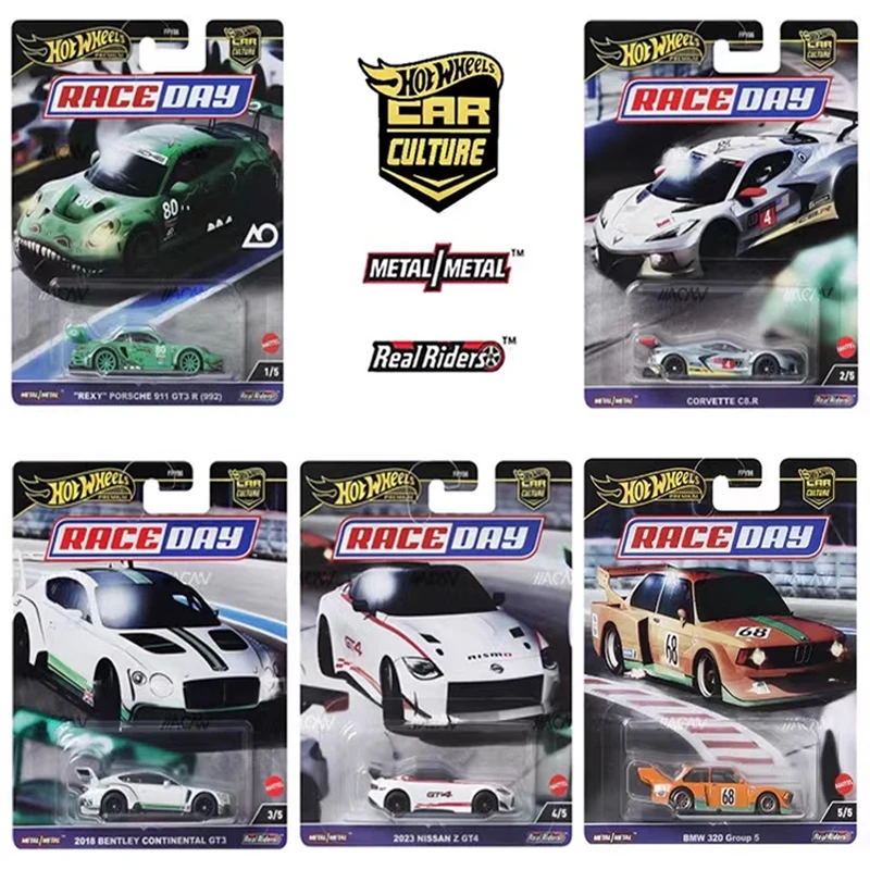 Genuine Hot Wheels Premium Car Culture Race Day 1:64 Boys Toys BMW Nissan Bentley Corvette Porsche Model Vehicle Bithrday Gift