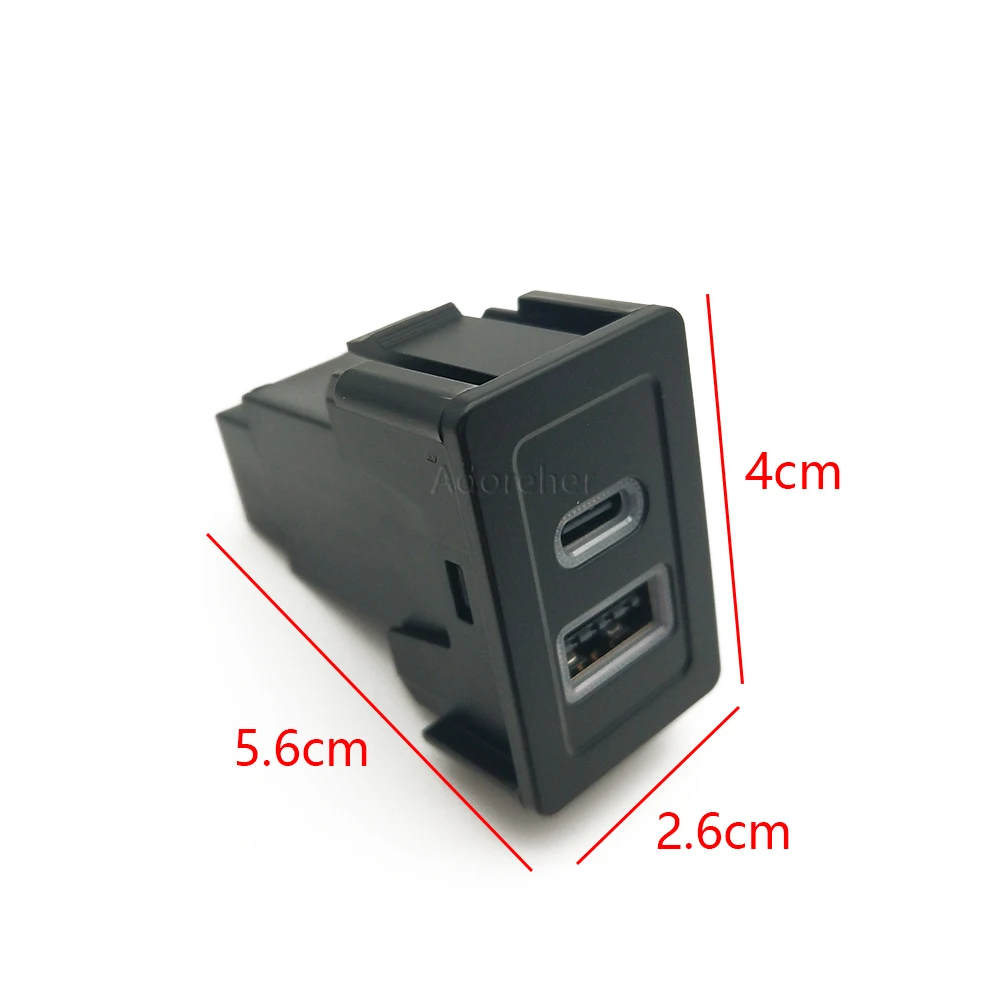 12V/24V Fit For Suzuki SX4 Swift Car Dual Charger QC3.0 USB PD Phone Charging Interface Adapter Socket Accessories