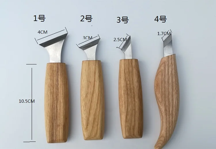 Woodworking carving tool knife beveled edge wood cutting knife bent tail knife manual carving knife