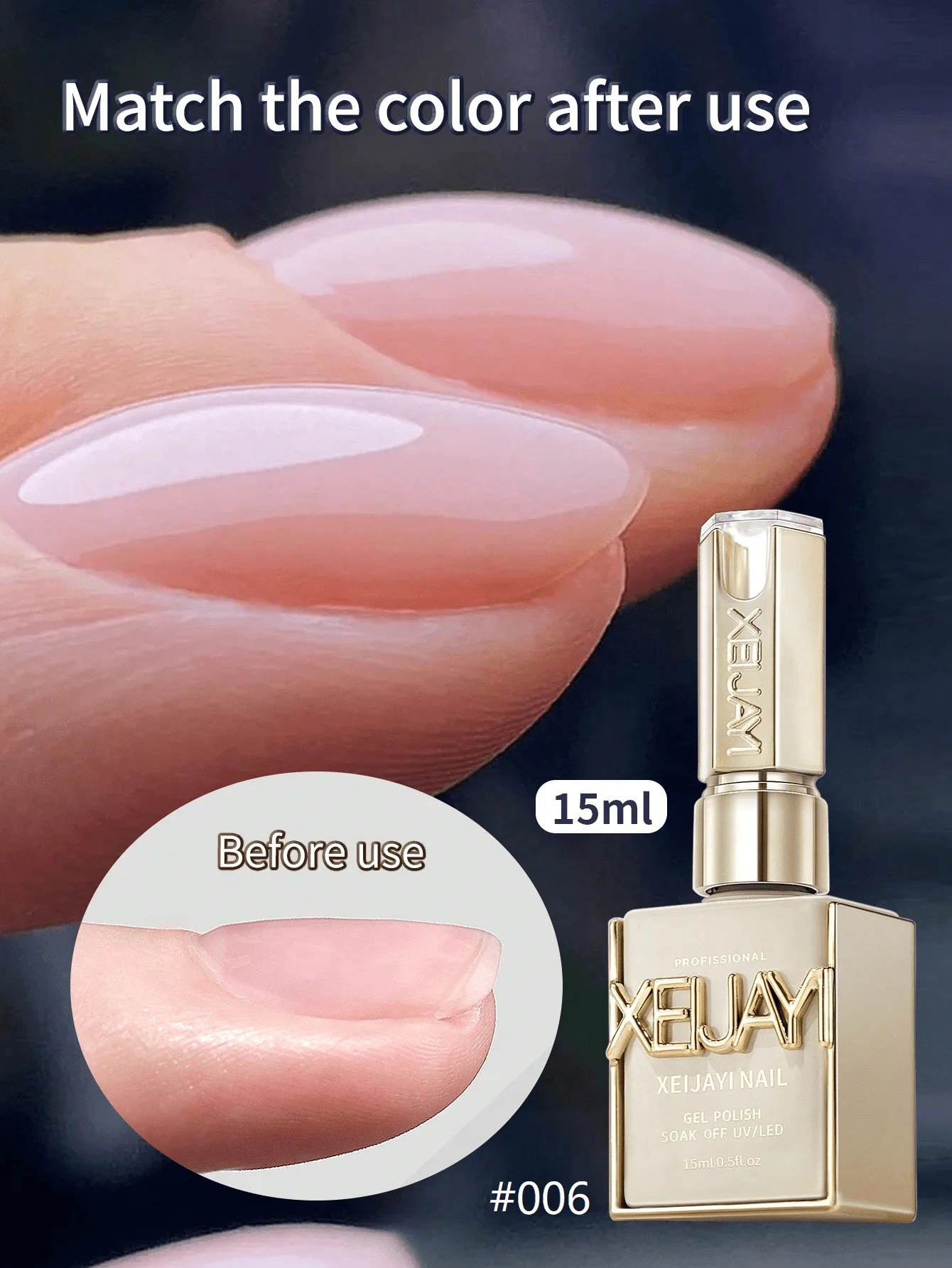 1 Stück Soak Off UV/LED Gel-Nagellack, Hochglanz und perfekte Farbabstimmung. Professionelles Gel in Salonqualität