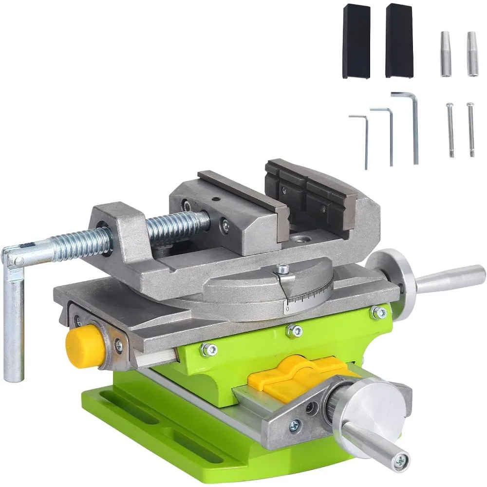 Cross Slide Drill Vise 2 Way X-Y Compound Vise, Multifunction Worktable Milling Working Table Milling Machine