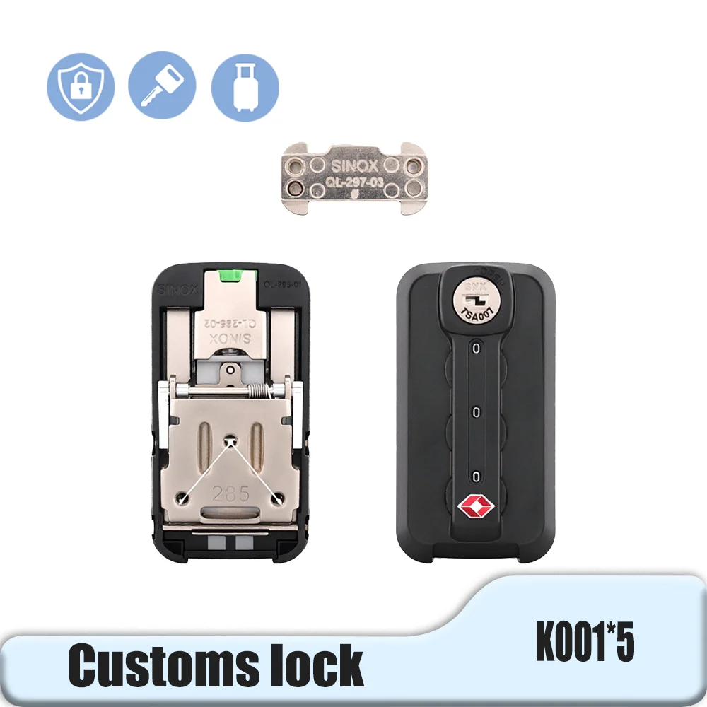 For K001#5 Heavy Duty TSA Lock with Steel Cable – Ideal for Suitcases, Backpacks, Duffels, Travel Security Accessory