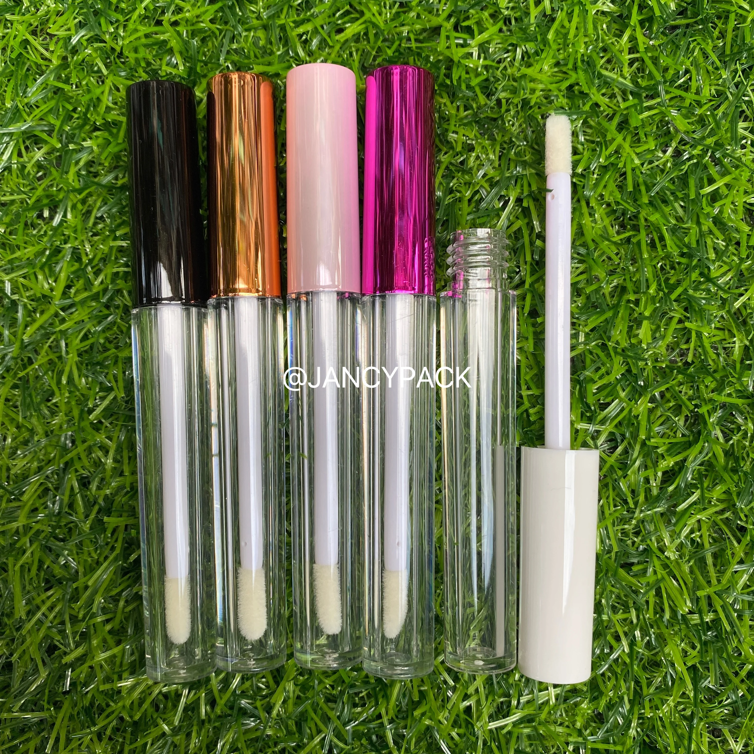 2MLリップグロスボトル リップグレイズチューブ リップグロスチューブ包装材 化粧品DIYリップグレイズ ピンクリップバームボトル カスタムロゴ