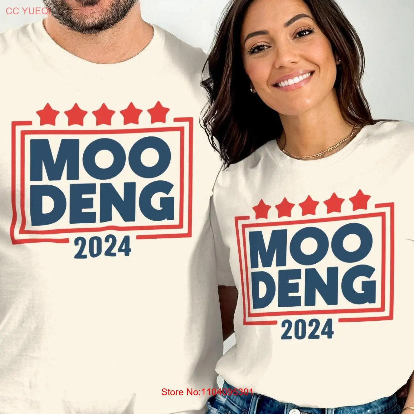 MOO DENG 2024 Funny T Shirt ELECTION For Her Him Vintage Style Patriotic Political StatemenT  long or short sleeves