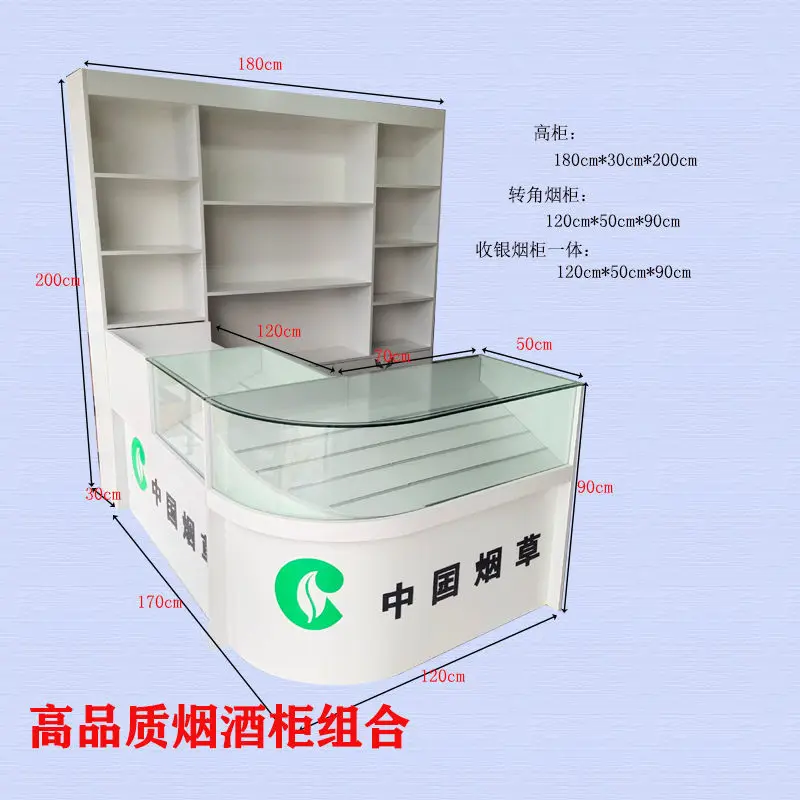 

Custom. Store Tobacco Cabinet Cashier Integrated Cabinet Corner Cabinet Po Xiang Tobacco Cabinet Display Cabinet Tempered Glass