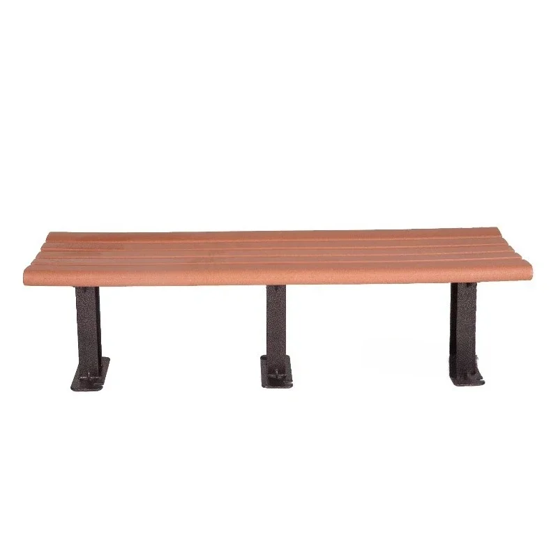 Outdoor Furniture Composite Wood Bench Park Recycled Plastic Seat Garden Courtyard High Density Polyethylene