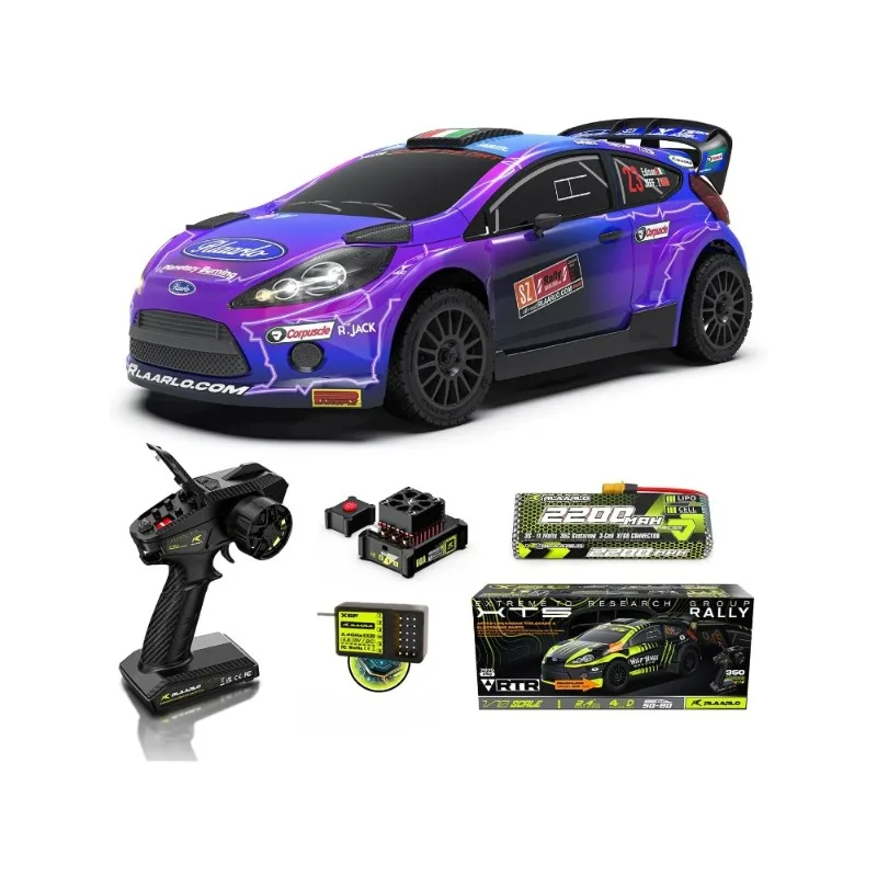 RLAARLO 1/10 Brushless Carbon Fiber RC Drift Cars For Adults With Gyro, Max 50 Mph Fast RC Rally Car, 2.4Ghz All Terrain
