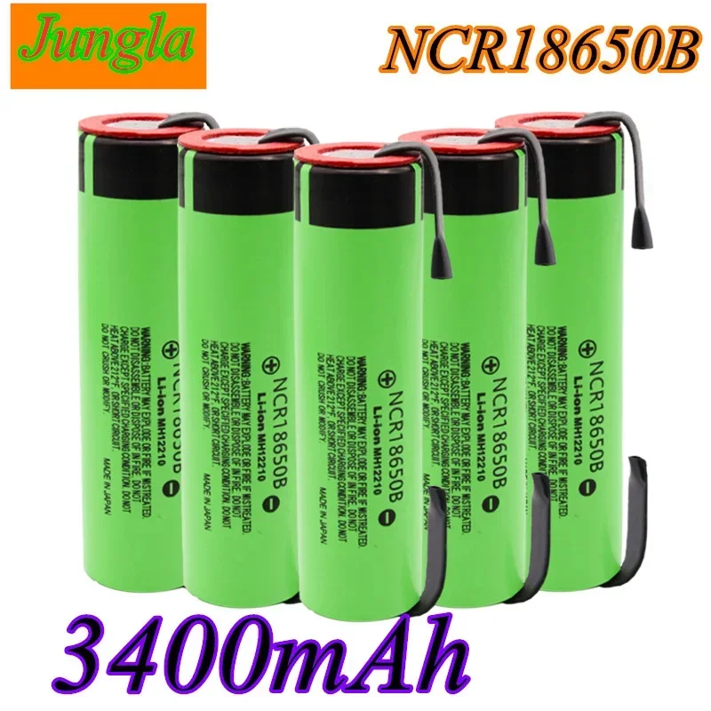 

100% New Original 18650 Battery NCR18650B 3.7V 3400mah 18650 Lithium Rechargeable Battery Welding Nickel Sheet batteries