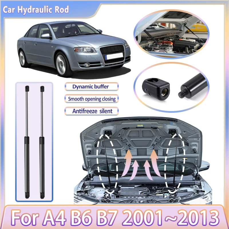 Car Hydraulic Rod For Audi A4 B6 B7 2001~2013 Durable Front Hood Support Strut Spring Shock Bar Tool Auto Accessories 2009 2010