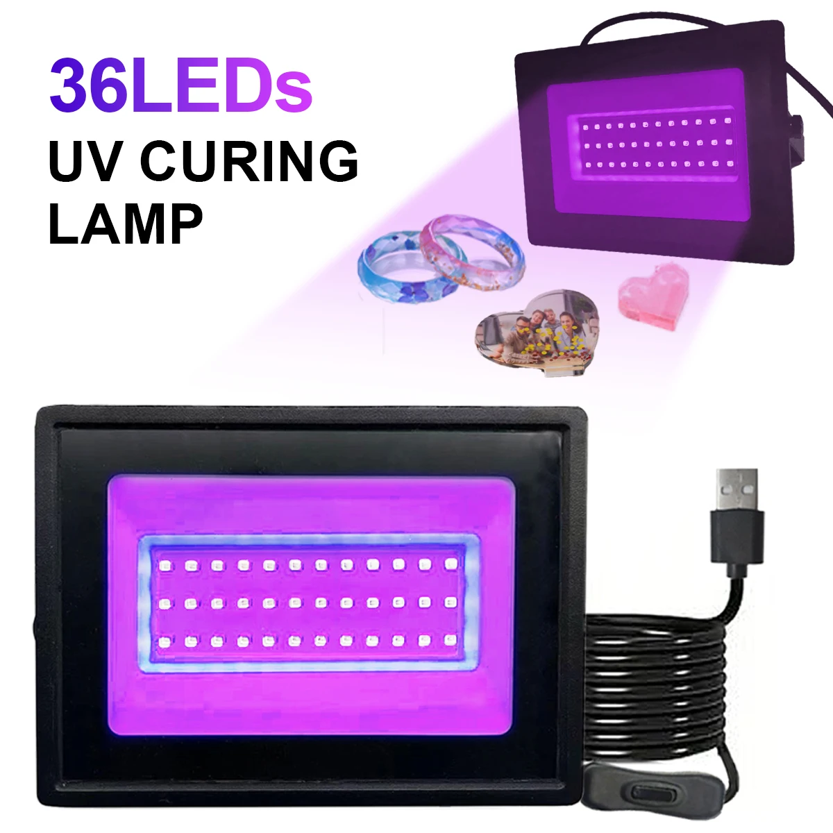 

10W ultraviolet resin curing lamp, resin curing device, jewelry making, DIY handicraft materials, holiday gifts