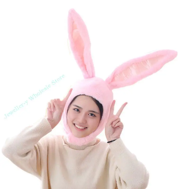 

R7UF Japanese Plush Funny Eastern Bunny Ears Mask Adult Kids Halloween Party