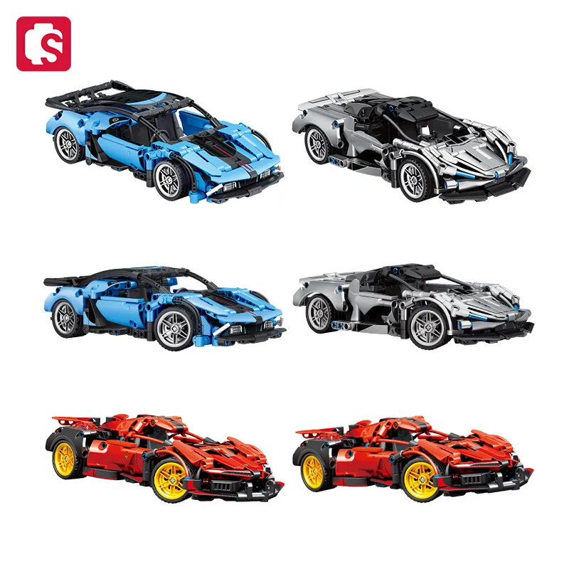 SEMBO City Speed Sports Car Assemblage Building Blocks MOC Racing Vehicle Models Famous Car Construction Sets for Boys Toys Gift