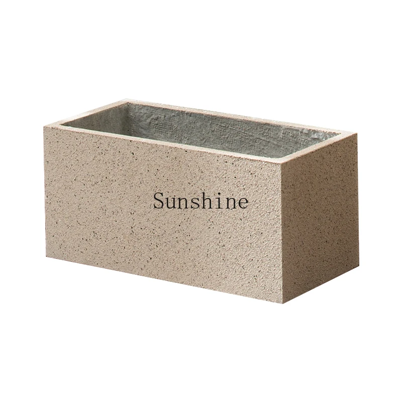 

Flower box outdoor large green plant manger living room balcony flower pot rectangular cement box