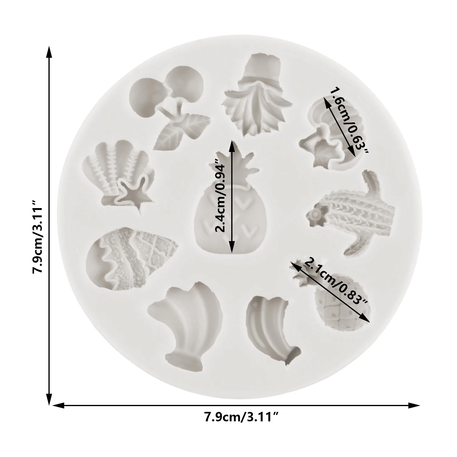 Fruit Silicone Mold Banana Fondant Molds Cake Decorating Tools Candy Resin Clay Chocolate Mould