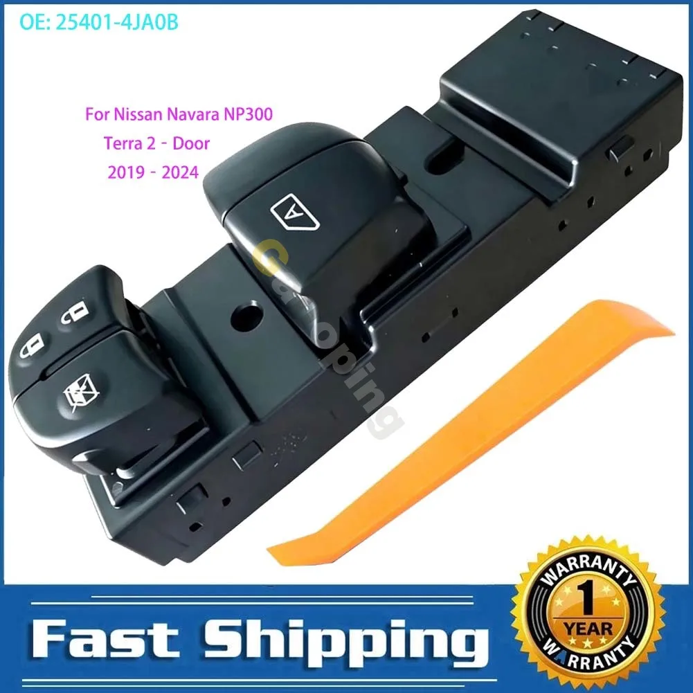 New Front Left Master Side Power Window Control Switch For Nissan Navara NP300 Terra 2‑Door 2019 ‑ 2024 Car Parts 25401‑4JA0B