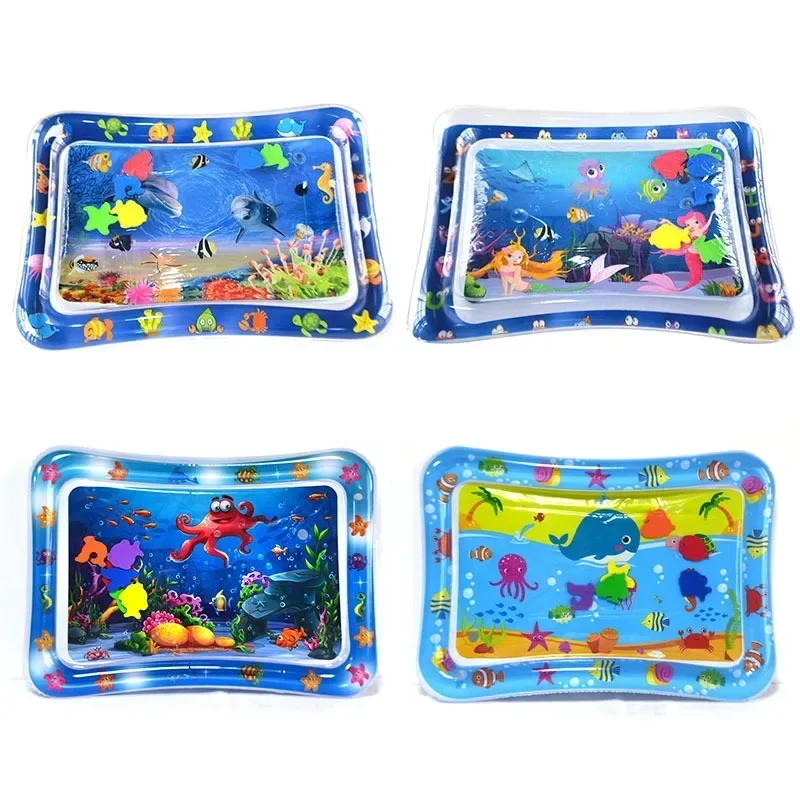 Summer Inflatable Water Mat PVC Playmat Toddler Activity Play Center Water Mat for Babies Early Education Developing Summer Toy