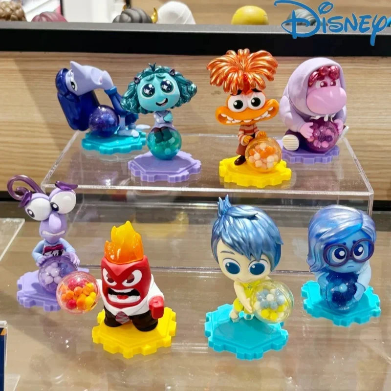 New Pixar Inside Out 2 Figures Joy Sadness Anger Disgust Cosbi Collectible Figurine Mini Doll cartoon Holiday birthday gifts