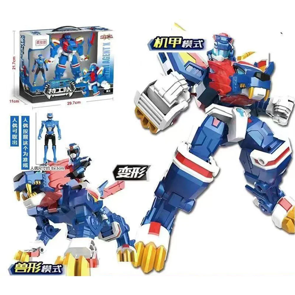 2026 Mini Force Transformation Robot to Lion/Elephant Toys Action Figures Transforming Mini Force X Deformation Dinosaur Toy