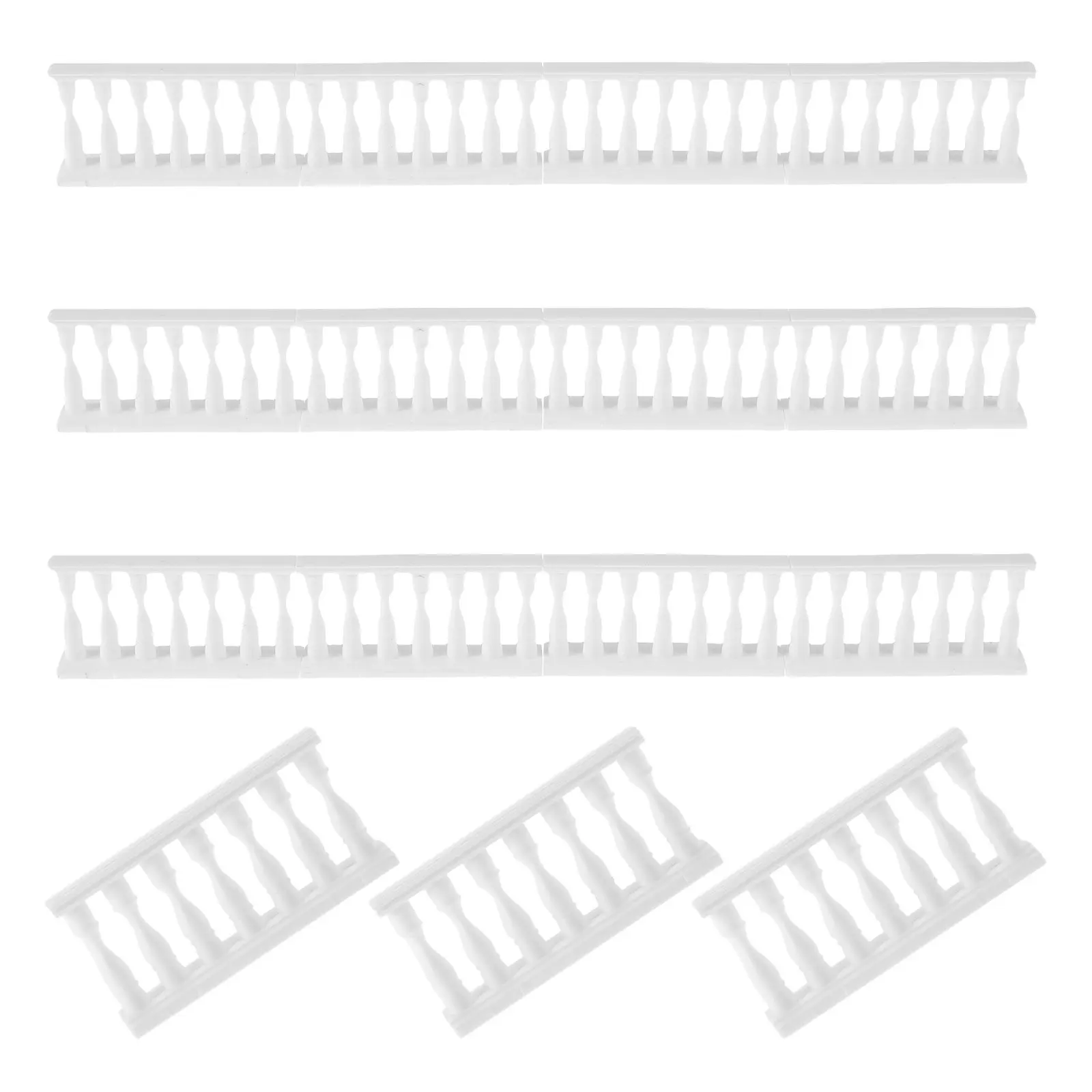 

15Pcs Resin Miniature Fence Sturdy White Small Garden Decorative Fencing for Dollhouse Craft Landscape Accessories
