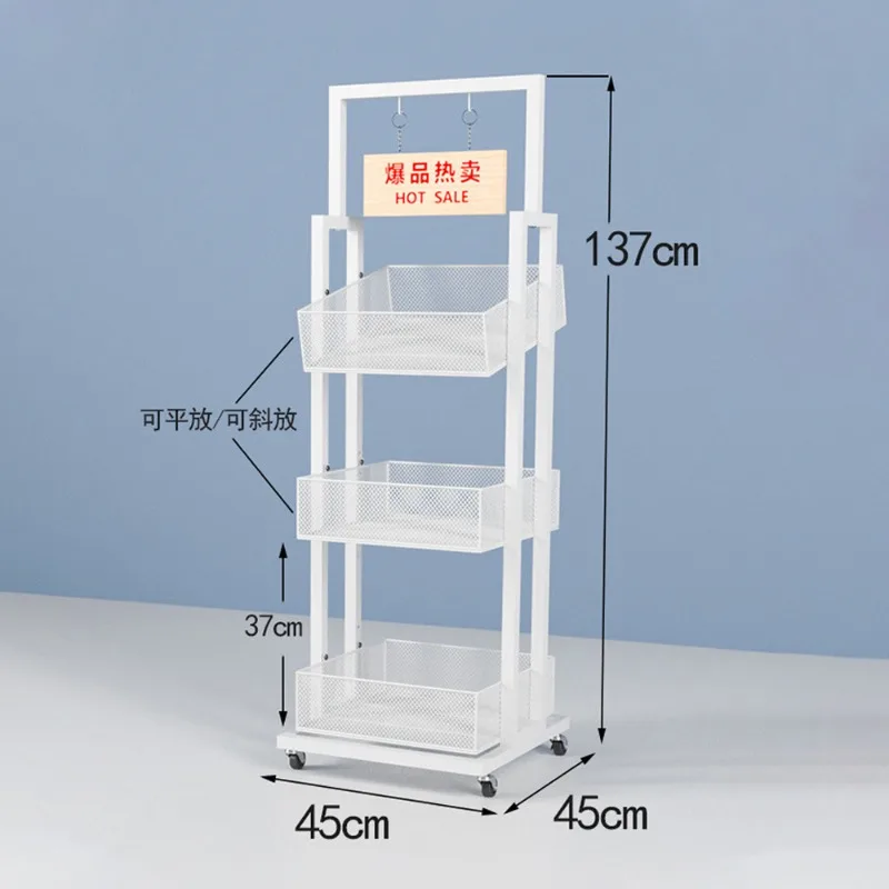 Präsentationsständer Regal Mehrschichtige Kosmetik Aufbewahrungsregal für Hautpflegeprodukte Mobiler Supermarkt Convenience Store Mingchuang klein