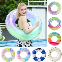 Transparent Glitter Pool Foats Swimming Ring Adult Children Inflatable Pool Tube Giant Float Boys Girl Water Fun Toy Swim Laps