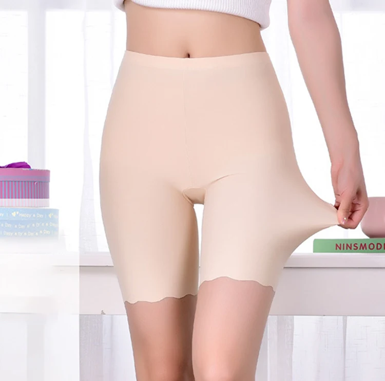 Nahtlose Sicherheits Kurze Hosen Sommer Frauen Plus Größe Boxer Für Weibliche Anti Reiben Sicherheit Shorts Unter Rock Höschen Unterwäsche 3XL
