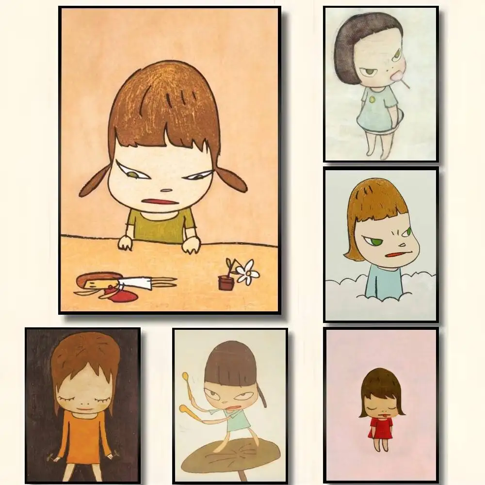 Yoshitomo N-Nara Dream Doll Posters High Quality Self-adhesive Wall Art Decorations Color Prints Sticky
