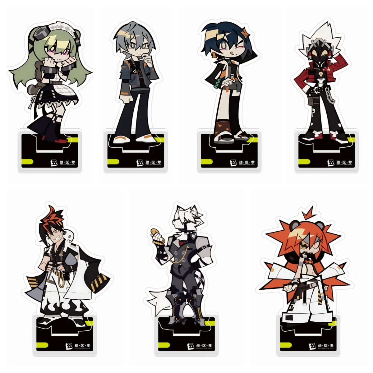 New Hot Game Zenless Zone Zero Lycaon Corin Billy Belle Wise Akira Rin Acrylic Stand Model Plate Keychain Desk Decor Collection