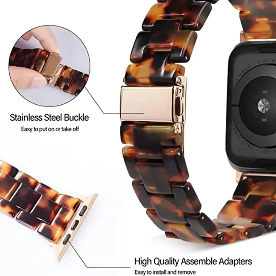 حزام من الراتنج لساعة أبل 44mm40mm45mm49mm38mm42mm41mm سوار معصم أنيق لسلسلة IWatch 8 7 6 5 4 3 2 1 Ultra 2026