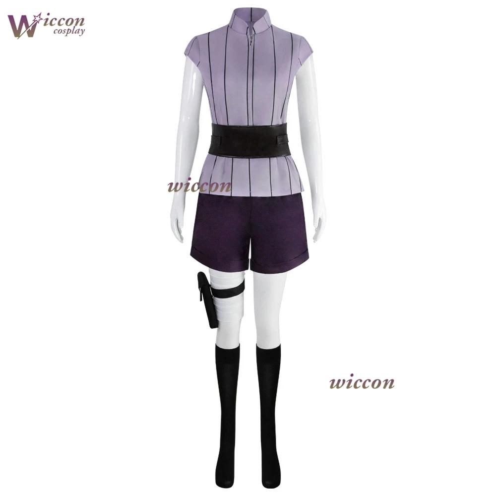 WonkaCos Hyuga Hinata Cosplay Costume Wig Women Outfits Halloween Carnival Party Suit Purple Long Cute Wig view 3