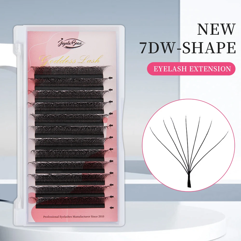 Goddess YY W-förmige Wimpern 2D 3D 4D 5D 6D 7D 8D Automatisch blühende vorgefertigte Fächerwimpern Extensions Natürliche Einzelwimpern